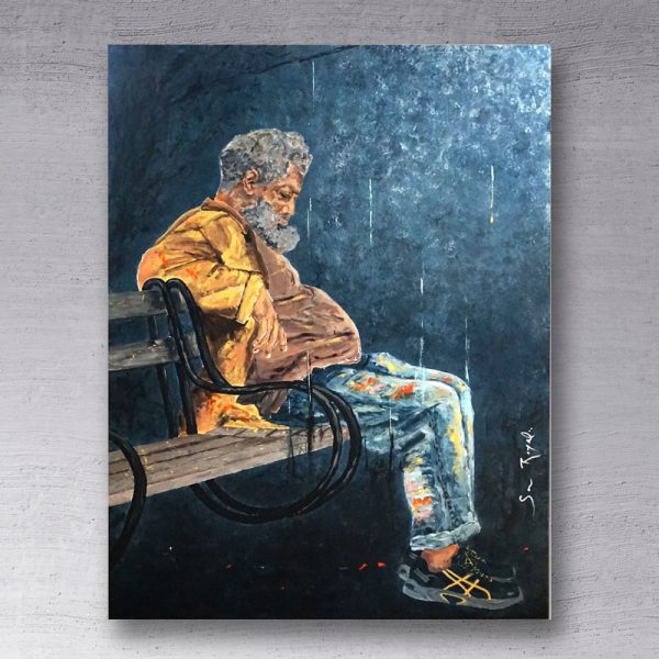 000259-Rootless man on bench 90x120